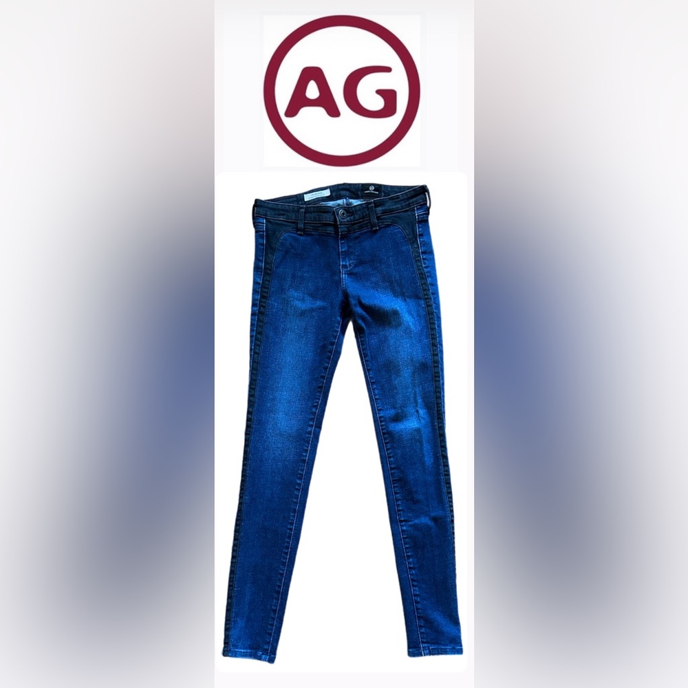 🪻AG “the Jackson” contour tuxedo skinny jean in classic blue - size 25R